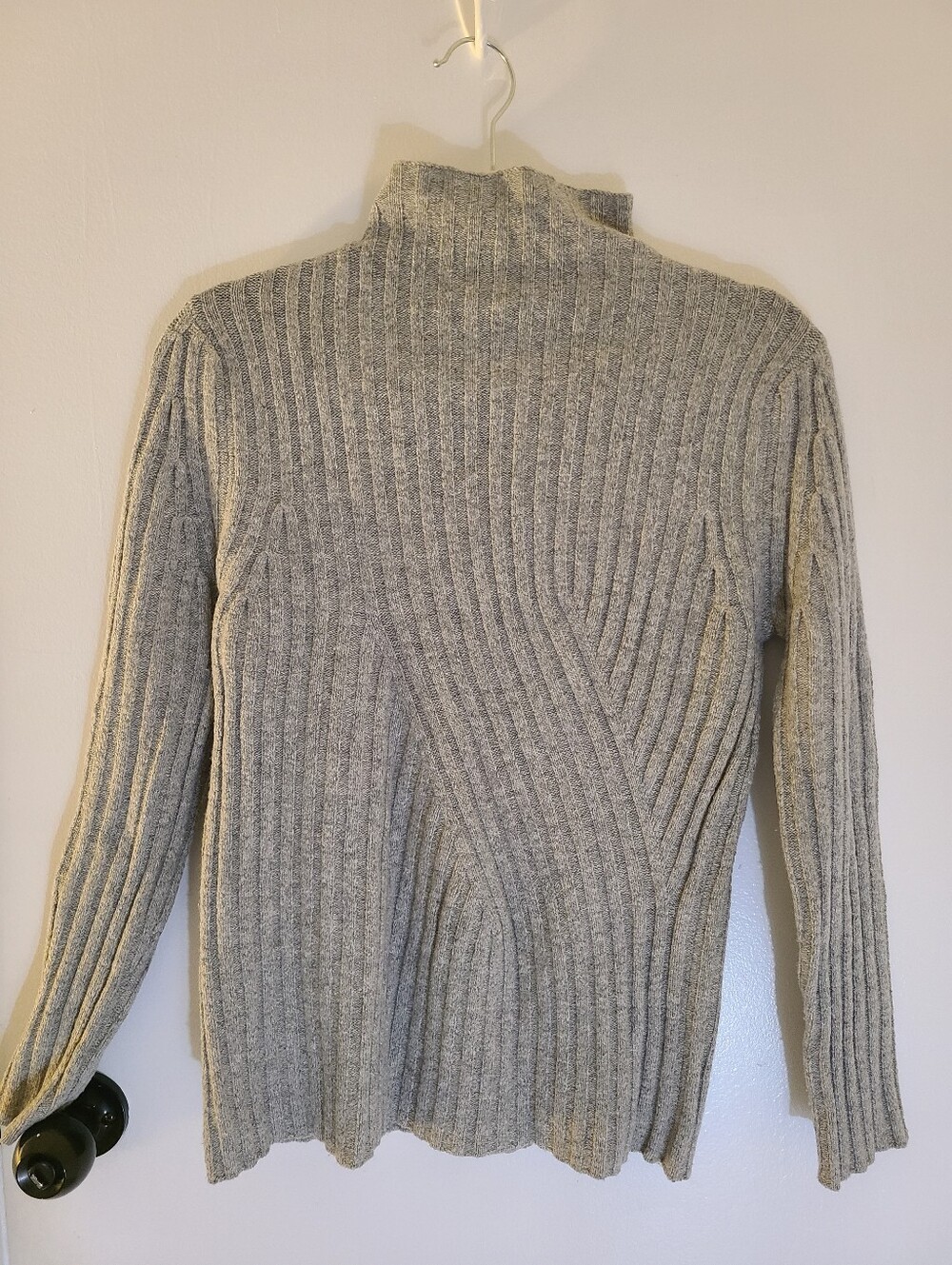 VTG 90s Express World Brand Merino & Angora Mixed Ribbed Mock Neck Sweater -XS